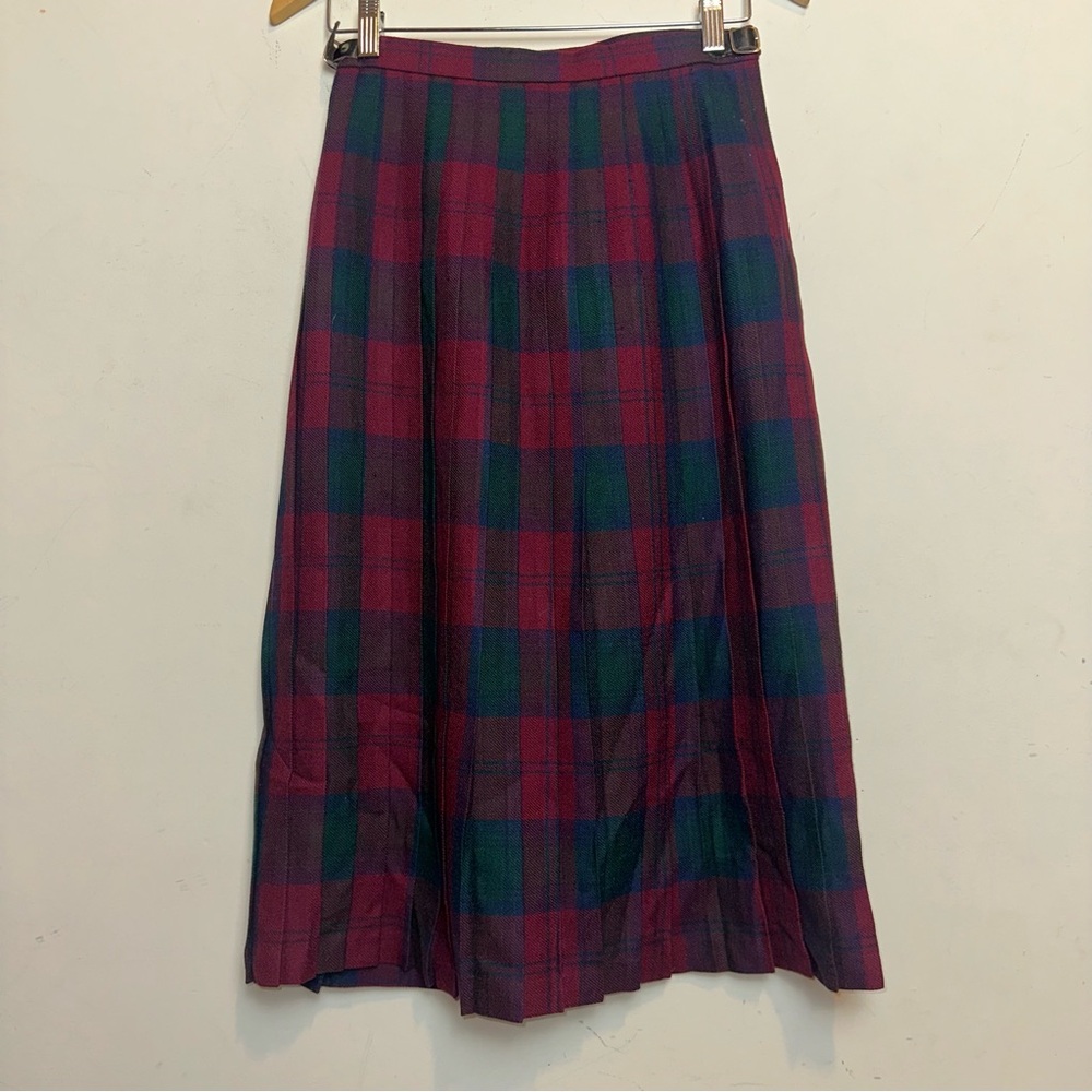 VTG Jedburgh Kiltmakers Ladies Size 12 Tartan Academia Red Green Blue Scotland